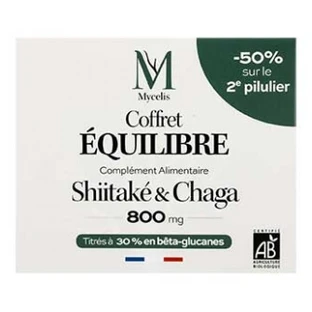 Set «Balance» de shiitake ecológico de Phytalessence: 60 cápsulas + chaga ecológico: 60 cápsulas