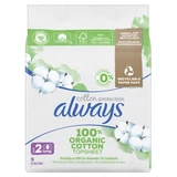 Always Cotton Protection 9 compresas higiénicas, talla 2, largas