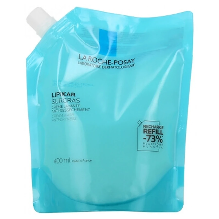 La Roche-Posay Lipikar Surgras Reinigingscrème tegen uitdroging, Eco-Refill 400 ml