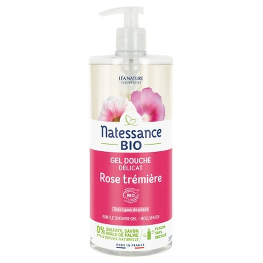 Natessance Bio-Duschgel „Delicate Hollyhock“ 1 l