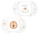 Luc and Léa Essentiel Naissance 2 Anatomical Pacifiers with Comfort Flange + 0–2 Months