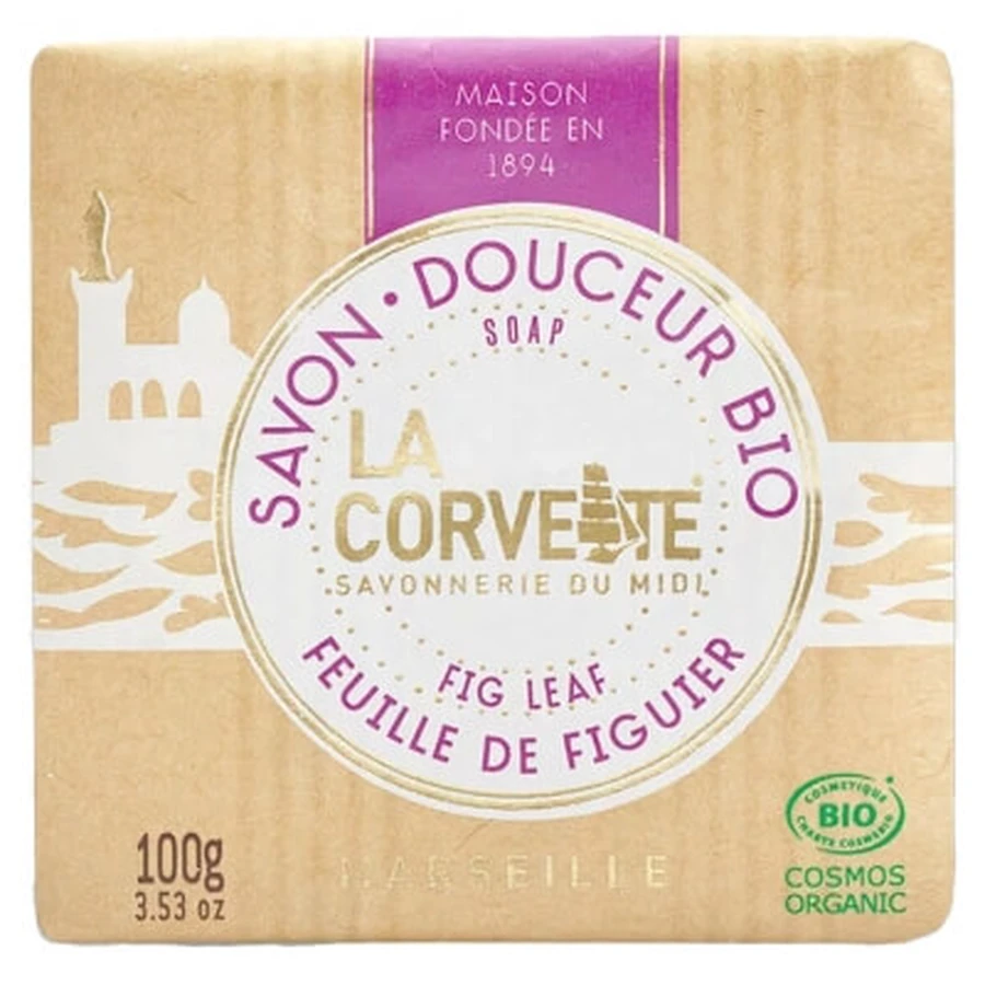 Jabón suave de flor de higuera ecológico de La Corvette, 100 g