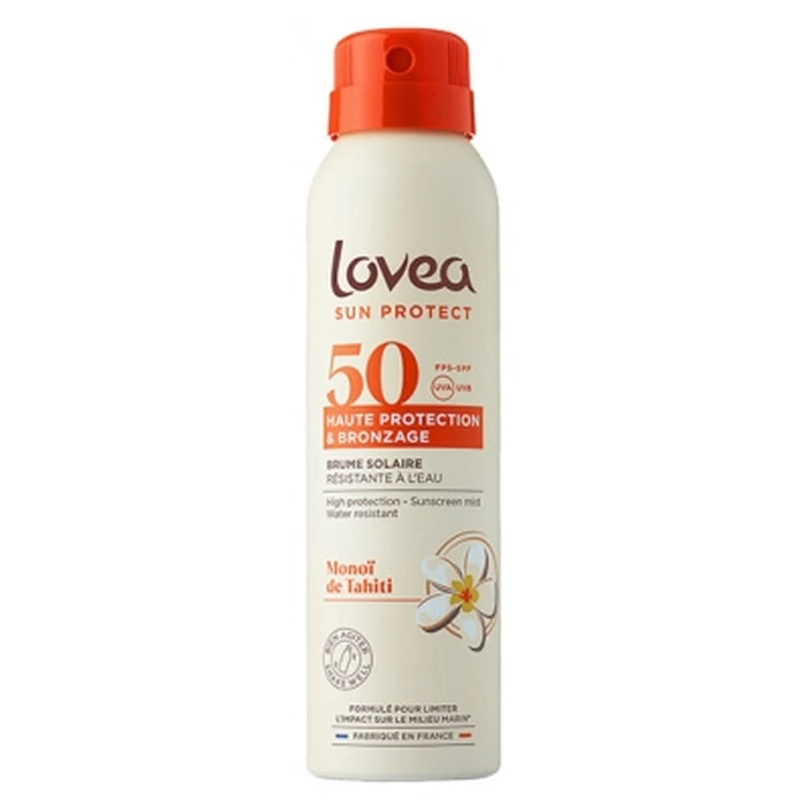 Lovea Hoogbeschermende & Bruiningsmist met Tahitiaanse Monoï SPF 50, 150 ml