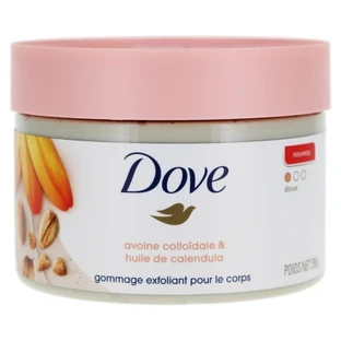 Dove Zachte Lichaamsscrub met colloïdale haver en calendula-olie, 298 g