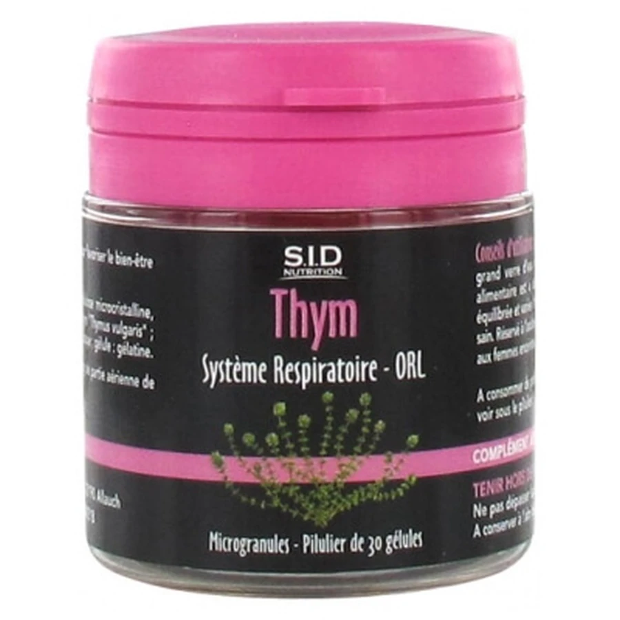 S.I.D Nutrition Respiratory System - ENT Thym 30 Capsules