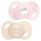 Luc and Léa Collection: 2 Anatomical Pacifiers with Extra-Thin Nipple, 0–6 Months