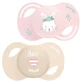 Luc and Léa Collection: 2 Anatomical Pacifiers with Extra-Thin Nipple, 0–6 Months