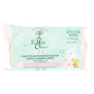 Le Petit Olivier Baby 56 Gentle Cleansing Wipes for Face, Bottom, and Body