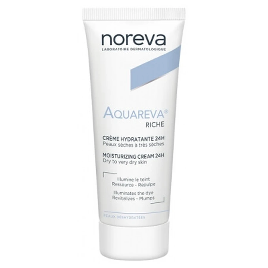 Crema hidratante de textura rica Noreva Aquareva 24 horas, 40 ml