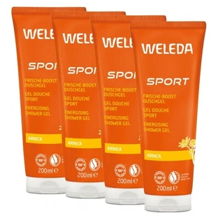 Weleda Arnica Sport Shower Gel, 4-Pack (200 ml each)