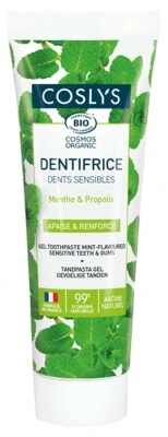 Coslys Organic Toothpaste for Sensitive Teeth, 75 ml