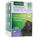 Naturland Organic Activated Vegetable Charcoal, 60 Vegecaps