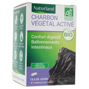 Carbón vegetal activado ecológico de Naturland, 60 cápsulas vegetales