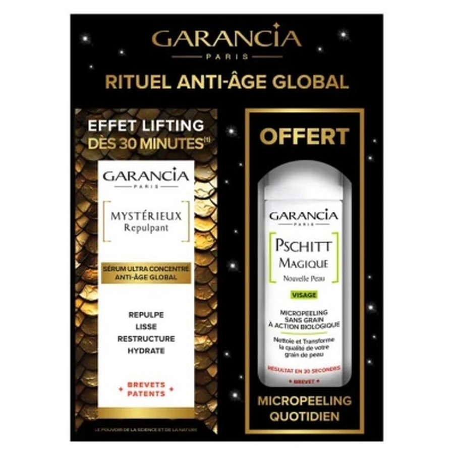Sérum reafirmante «Mysterious» de Garancia, 30 ml + «Pschitt Magique New Skin», 10 ml (gratis)