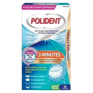 Polident Corega 3-Minute Denture Cleaner, 66 Tablets