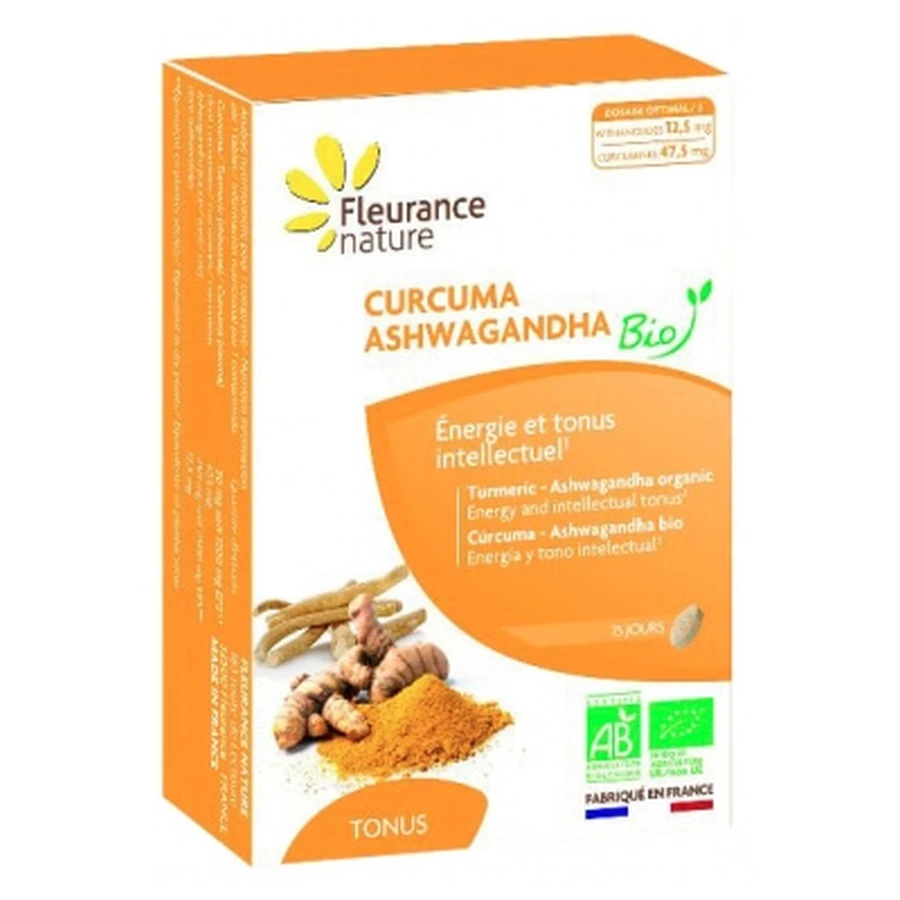 Fleurance Nature Curcuma Ashwagandha Bio 15 Comprimés