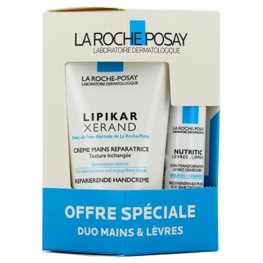La Roche-Posay Lipikar Xerand Handcrème 50 ml + Nutritic Lippenbalsem 4,7 ml Speciale aanbieding