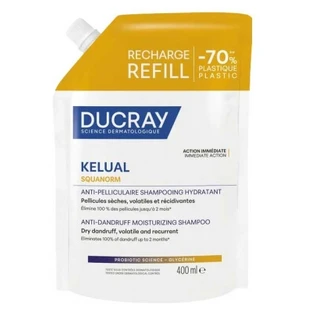 Ducray Kelual Squanorm Feuchtigkeitsspendendes Anti-Schuppen-Shampoo, Nachfüllpackung, 400 ml