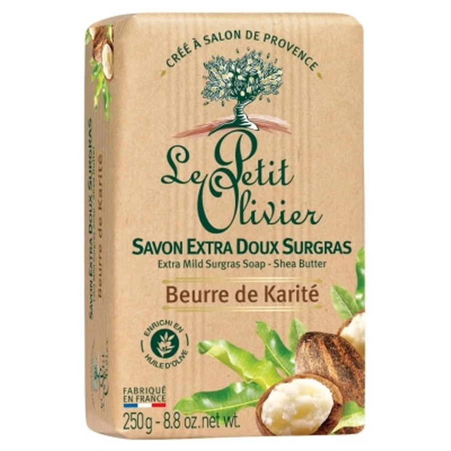 Le Petit Olivier Extra-Mild, feuchtigkeitsspendende Sheabutter-Seife, 250 g