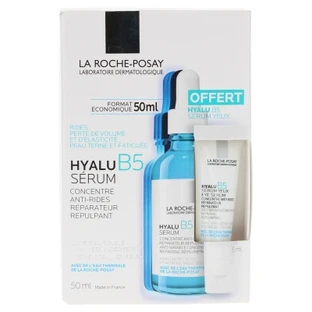 La Roche-Posay Hyalu B5: sérum concentrado antiarrugas, reparador y reafirmante, 50 ml + sérum para el contorno de ojos de regalo, 5 ml