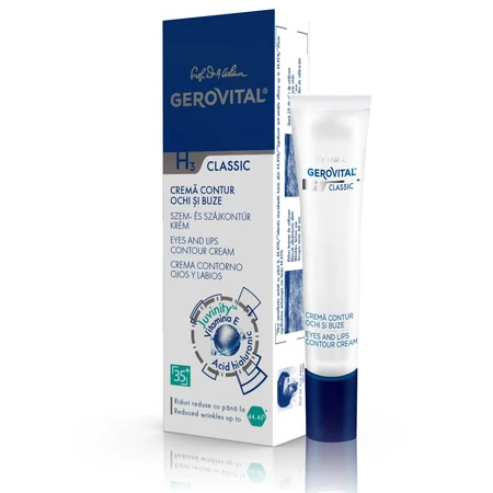 Gerovital H3 Classic Crema para el contorno de ojos y labios, 15 ml