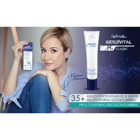 Gerovital H3 Classic Crema para el contorno de ojos y labios, 15 ml
