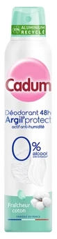 Cadum Argil'Protect Déodorant 48H Fraîcheur Coton Spray 200 ml