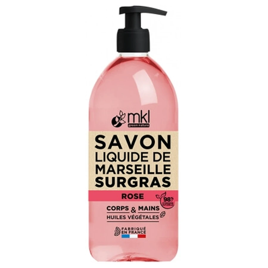 MKL Green Nature Rose-Scented Moisturizing Marseille Liquid Soap, 1 L