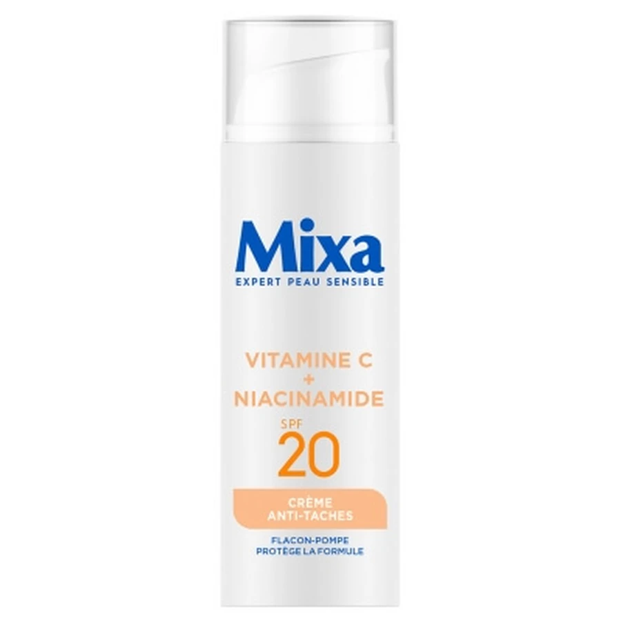 Mixa Vitamin C und Niacinamid – Creme zur Korrektur von Pigmentflecken LSF 20, 50 ml