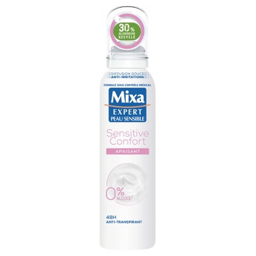 Mixa Expert Sensitive Skin Comfort 48-Hour Soothing Antiperspirant Spray, 150 ml
