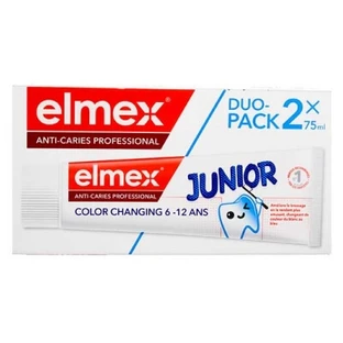 Elmex Junior Anti-Cavity Professional Color-Changing Toothpaste, 2-Pack (75 ml each)