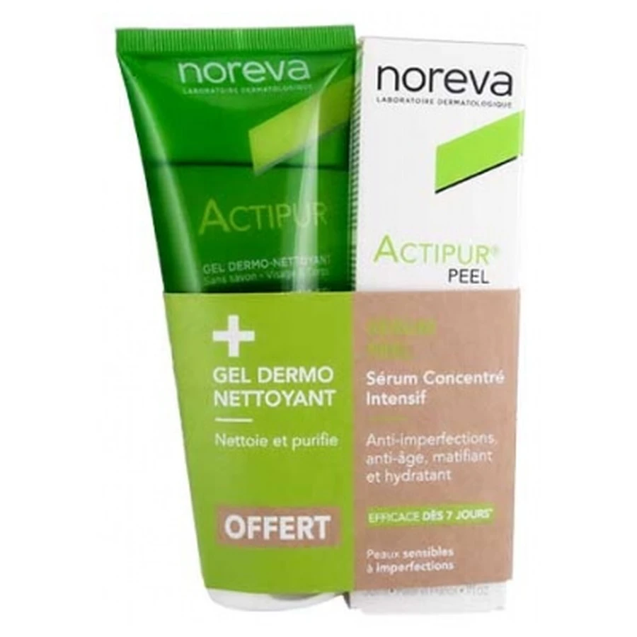 Noreva Actipur Peel Sérum Concentré Intensif 30 ml + Gel Dermo-Nettoyant 100 ml Offert