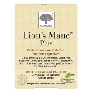 New Nordic Lion's Mane Plus, 30 comprimidos