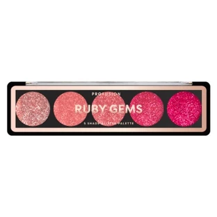 Profusion Cosmetics Ruby Gems Glitter-oogschaduwpalet, 5 tinten