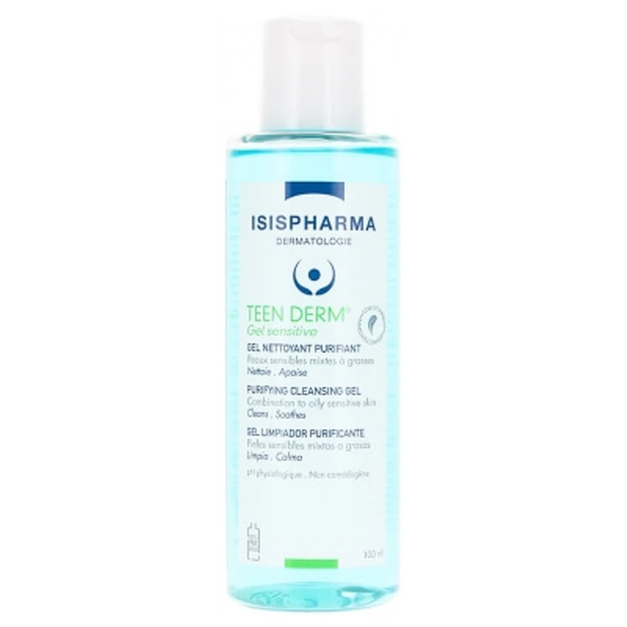 Isispharma Teen Derm Gel Sensitive Nettoyant Purifiant 100 ml