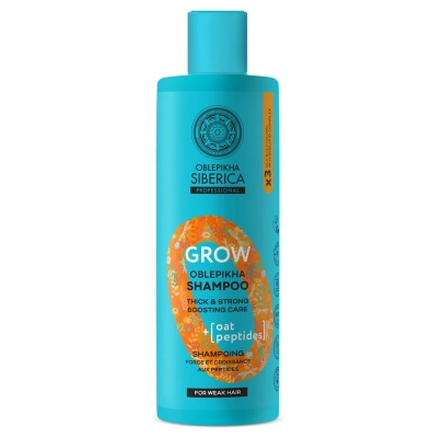 Natura Siberica Oblepikha Shampoo voor kracht en groei met peptiden, 400 ml