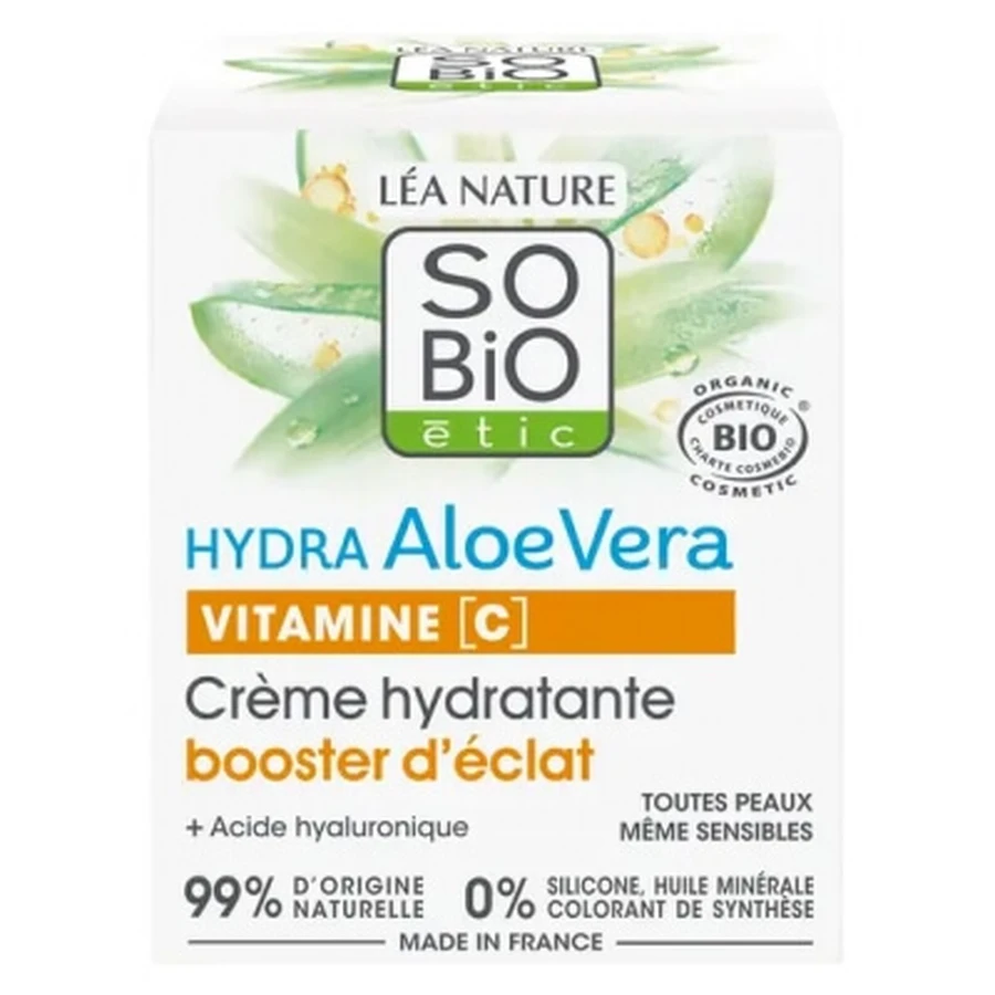 Léa Nature SO BIO étic Hydra Aloe Vera Vitamin C Moisturizing Cream with Radiance Booster 50 ml