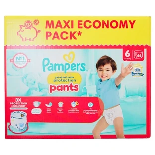 Pampers Premium Protection Pants Größe 6 Maxi-Pack, 66 Windeln (13–19 kg)