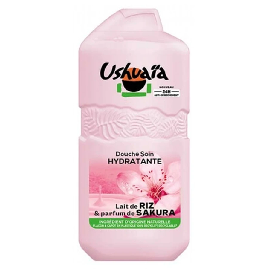 Gel de ducha hidratante Ushuaïa con leche de arroz, 280 ml