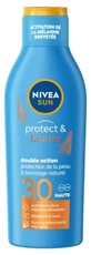 Nivea Sun Protect & Bronze zonnebrandlotion met dubbele werking SPF 30, 200 ml