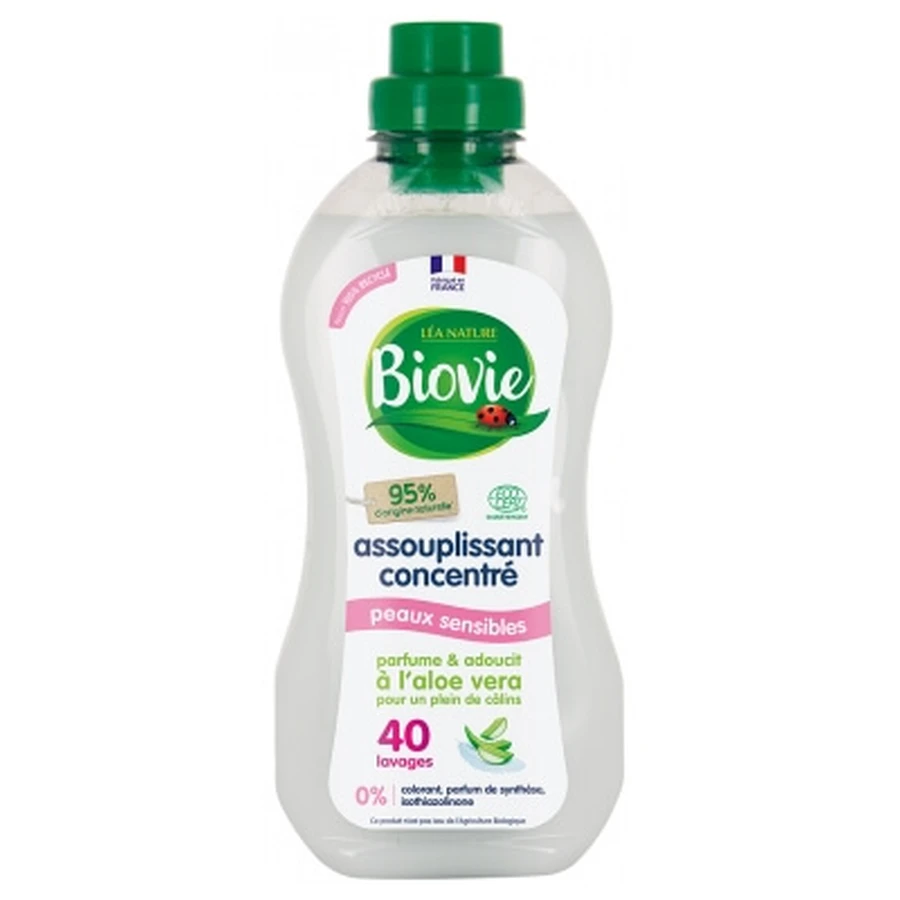 Suavizante concentrado Biovie con aloe vera para pieles sensibles, 1 L