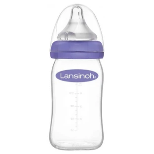Biberón de cristal Lansinoh Natural Wave de flujo lento, 160 ml