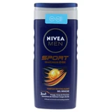 Nivea Men Sport 24-Hour Freshness 3-in-1 Revitalizing Shower Gel for Face, Body, and Hair, 250 ml