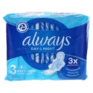 Always Ultra Day & Night, 10 compresas higiénicas, talla 3