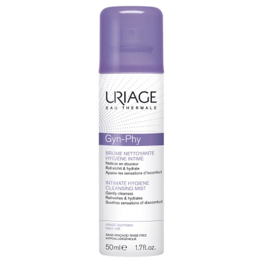 Uriage Gyn-Phy, bruma limpiadora para la higiene íntima, 50 ml