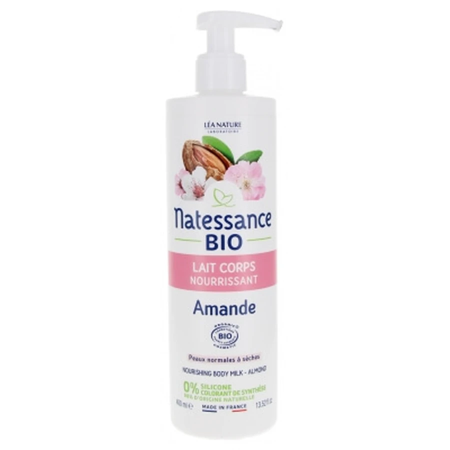 Natessance Lapte de corp hrănitor cu migdale organice 400 ml
