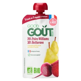 Good Goût Williams Pear and Beet, Organic, for Babies 4 Months and Up, 120 g