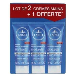 Laino Hand Cream for Dry and Damaged Hands, 3-Pack (50 ml each), including 50 ml Free