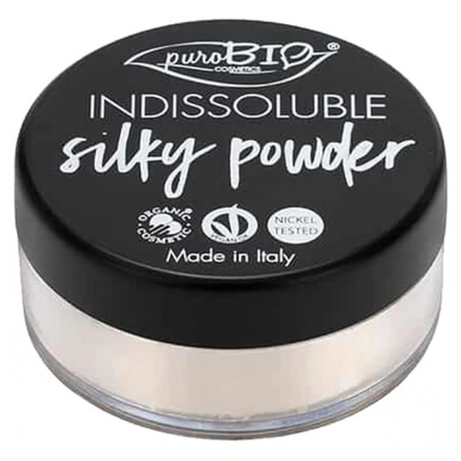 PuroBIO Cosmetics Silky Powder, Water-Resistant Loose Powder, 8 g