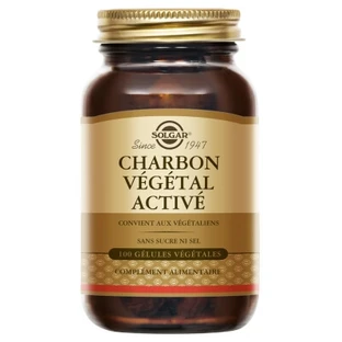 Solgar Charbon Végétal Activé 100 Gélules Végétales